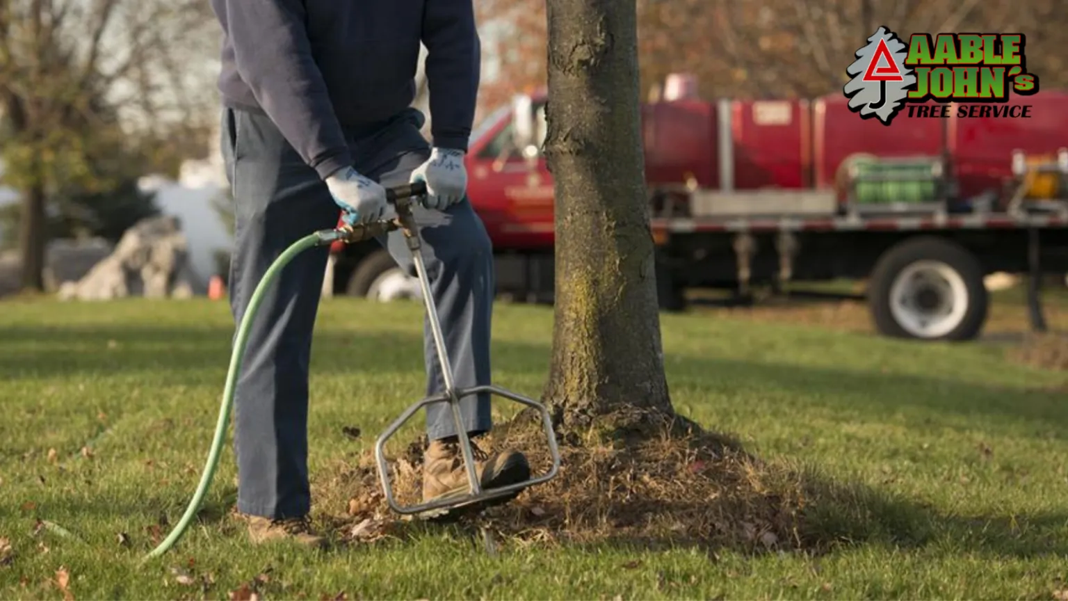 Tree cutting and site cleanup by Aable John's Tree Service Marietta